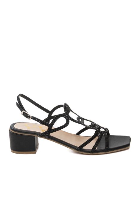 Sandalo york nero VINCENT VEGA | YORK PTQ40STRASS-NERO